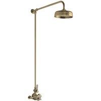 Hudson Reed Wall Mounted Thermostatic Shower Valve & Kit - Brushed Brass