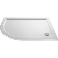 Hudson Reed Offset Quad Shower Tray Left Hand 1200 x 800mm - White, White