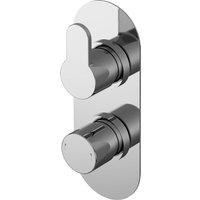 Nuie Twin Thermostatic Round Valve - Chrome