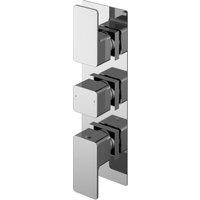 Nuie Triple Thermostatic Valve With Diverter - Chrome
