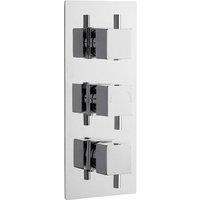Nuie Triple Thermostatic Shower Valve - Chrome