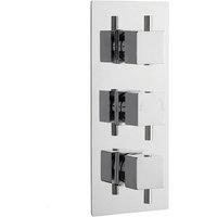 Nuie Triple Thermostatic Shower Valve With Diverter - Chrome