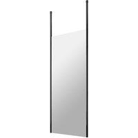 Hudson Reed 800mm Wetroom Screen With Ceiling Posts - Matt Black