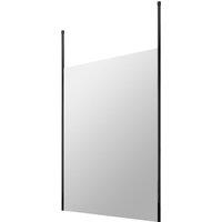 Hudson Reed 1400mm Wetroom Screen With Ceiling Posts - Matt Black