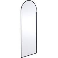 Hudson Reed 800mm Arched Wetroom Screen - Matt Black