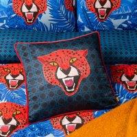 Furn. Untamed Polyester Filled Cushion Blue, Blue