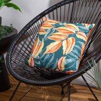 Wylder Tropics Ebon Wilds Akia Outdoor Polyester Filled Cushion Teal, Blue