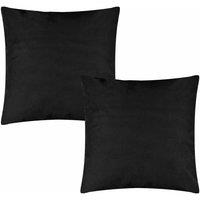 Furn Wrap Outdoor Polyester Filled Cushions Twin Pack Black, Black