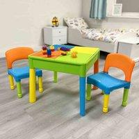 Liberty House Toys Kids 5-in-1 Plastic Play Table and Chairs Set - Multicolour, Multi