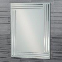 Showerdrape Kensington Diamond Cut Wall Mounted Bathroom Mirror, Clear