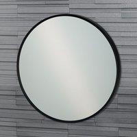 Showerdrape Portabello Round Wall Mounted Bathroom Mirror, Black