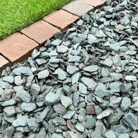 Mainland Aggregates 20mm Green Slate Chippings, Green