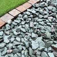 Mainland Aggregates 40mm Green Slate Chippings, Green