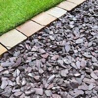 Mainland Aggregates 20mm Plum Slate Chippings, Purple