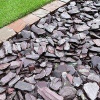 Mainland Aggregates 40mm Plum Slate Chippings, Purple