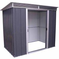 Yardmaster Toplight Deluxe Pent Metal Shed, Grey