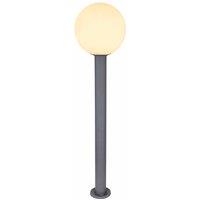 Globo Ossy Antracite And Opaque Dome Large Bollard Light Ip44, Grey