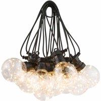 Globo Almaga LED Light Chain Ip44 For Outdoor Use, Black