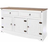 Core Products Corona White Medium Sideboard with 3 Doors And 2 Drawers, White