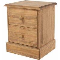 Core Products Cotswold 2 Drawer Bedside Cabinet, Brown
