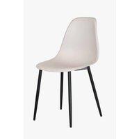 Core Products Aspen Curve Chair Calico Plastic Seat with Black Metal Legs Pair, Cream