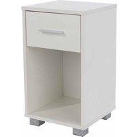 Core Products Lido 1 Drawer Compact Bedside Cabinet, White