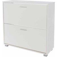 Lido 2 Door Shoe Cabinet White, White