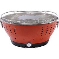 Yard Force Portable Charcoal Barbecue with Buil-in Fan and USB Connection and Carry Bag - HX FBQ1, Orange
