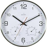 Acctim Komfort Brushed Metal 30cm Wall Clock