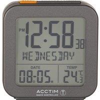 Acctim Invicta Grey Radio Controlled Lcd Alarm Clock