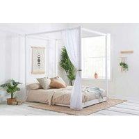 Birlea 135cm Darwin Four Poster Bed - White, White