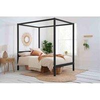 Birlea 150cm Mercia Four Poster Bed - Black, Black