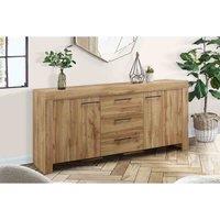 Birlea Compton 3 Drawer 2 Door Sideboard, Brown