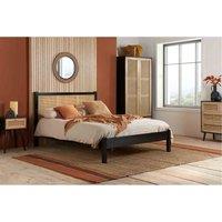 Birlea Croxley Double Rattan Bed, Black