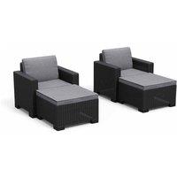 Keter 2 Seat California Balcony Deluxe Graphite, Grey