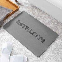 Artsy Mats Bathroom Grey Stone Non Slip Bath Mat, Grey