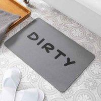 Artsy Mats Dirty Grey Stone Non Slip Bath Mat, Grey