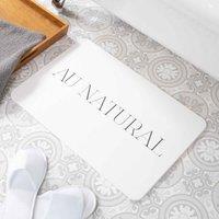 Artsy Mats Au Natural White Stone Non Slip Bath Mat, White