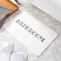 Artsy Mats Bathroom White Stone Non Slip Bath Mat, White