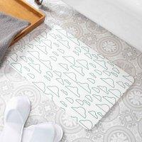 Artsy Mats Clouds White Stone Non Slip Bath Mat, White