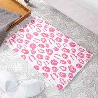 Artsy Mats Lips White Stone Non Slip Bath Mat, White