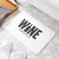 Artsy Mats Wine White Stone Non Slip Bath Mat, White