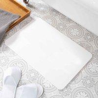Artsy Mats White Stone Non Slip Bath Mat, White