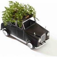 Arboria Kings Coronation Black London Taxi Cab Planter, Black