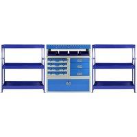 Monster Shop Monster Racking Tempest Metal Van Shelving Bundle, Blue