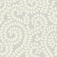 Belgravia Decor Valentino Sequin Leaf Textured Wallpaper 10m x 53cm Grey, Grey