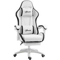 Vinsetto Racing Style Gaming Chair with Reclining Function Footrest - Black, Black