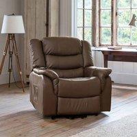 Lantana Electric Rise And Recline Chair With Massage And Heat Brown, Brown