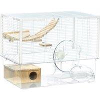 Pawhut Hamster Cage 59 X 35.5 X 47cm, White