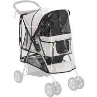 PawHut Dog Stroller Rain Cover, Clear